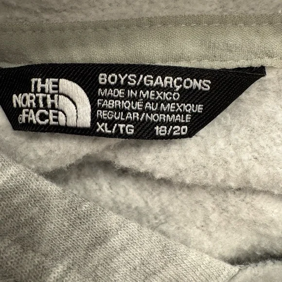 The North Face Gray Hoodie Sweatshirt “Never Stop Exploring” Youth size XL 18-20 - Picture 2 of 7
